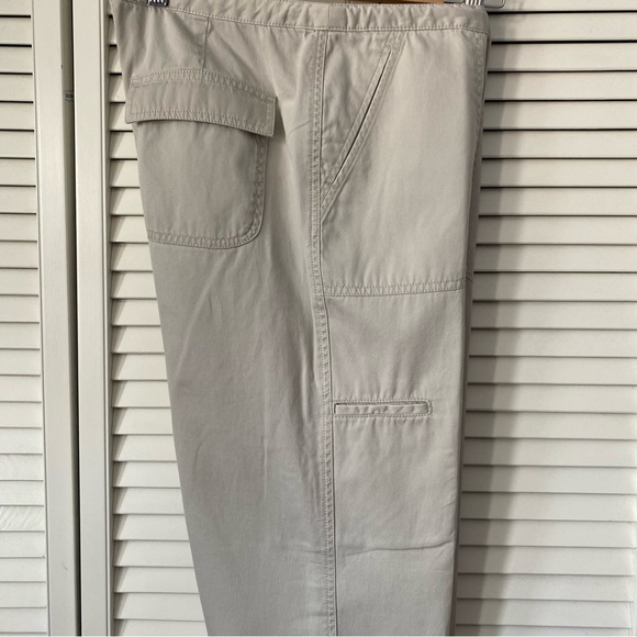 Vintage Eddie Bauer Cargo cotton pants tan 10 - Picture 10 of 10
